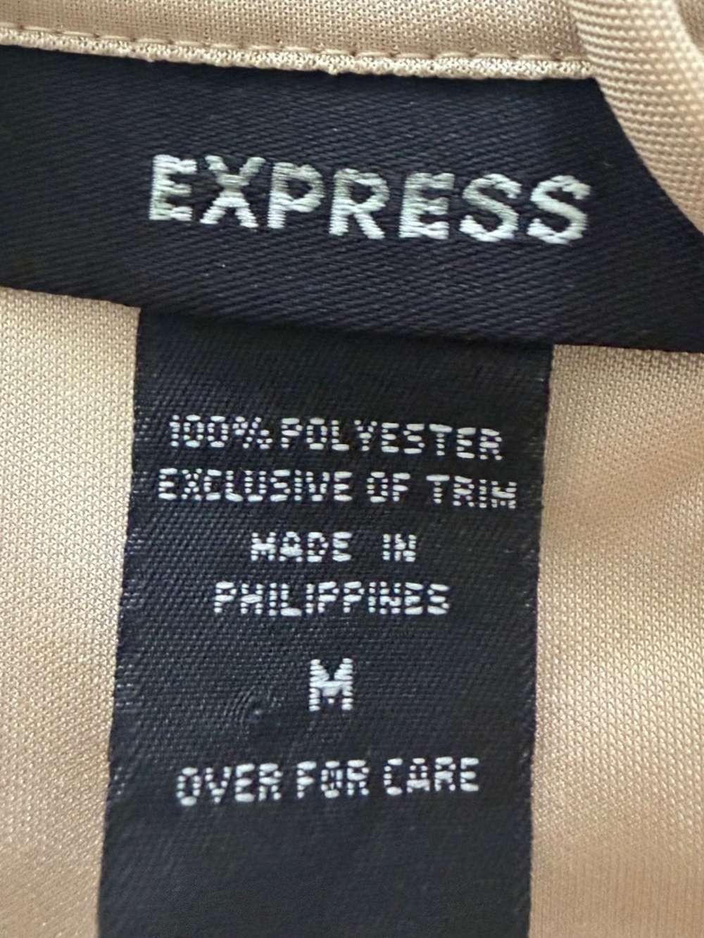 Express Medium Champagne Satin Lace Cami Top - Picture 5 of 6
